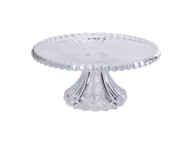 Тортовница на ножке 25 см стеклянная HP-19-138 - Фото 1