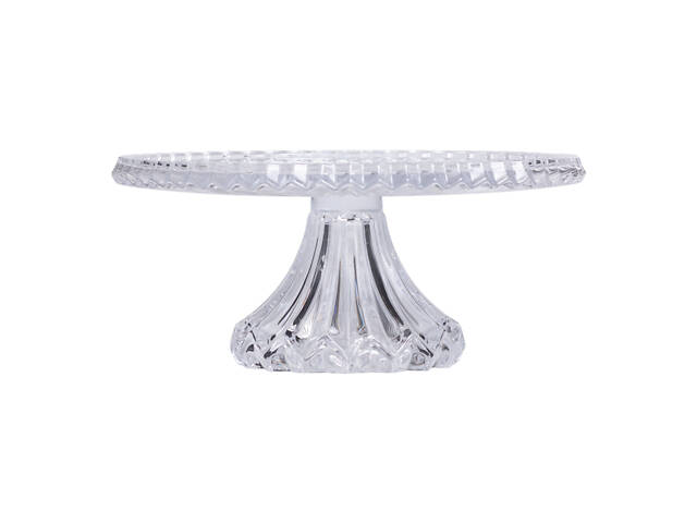 Тортовница на ножке 25 см стеклянная HP-19-138 - Фото 2