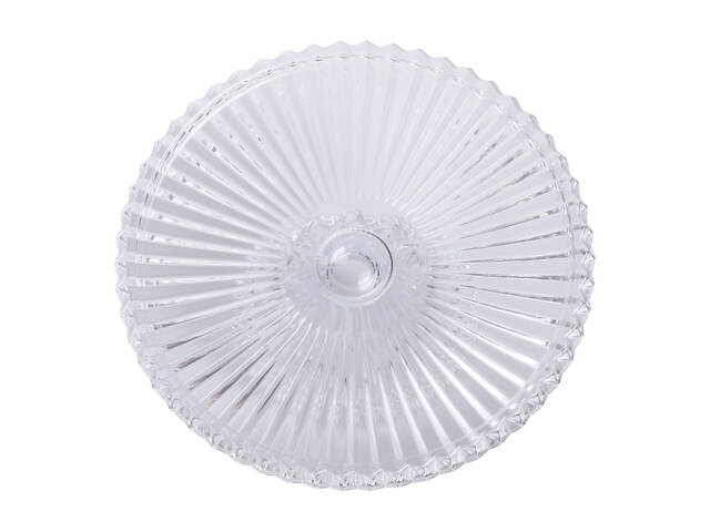 Тортовница на ножке 25 см стеклянная HP-19-138 - Фото 3