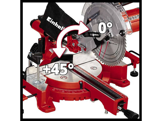 Торцювальна пила з протяжкою та лазером Einhell TC-SM 254 - 2B (4300804) - Фото 2