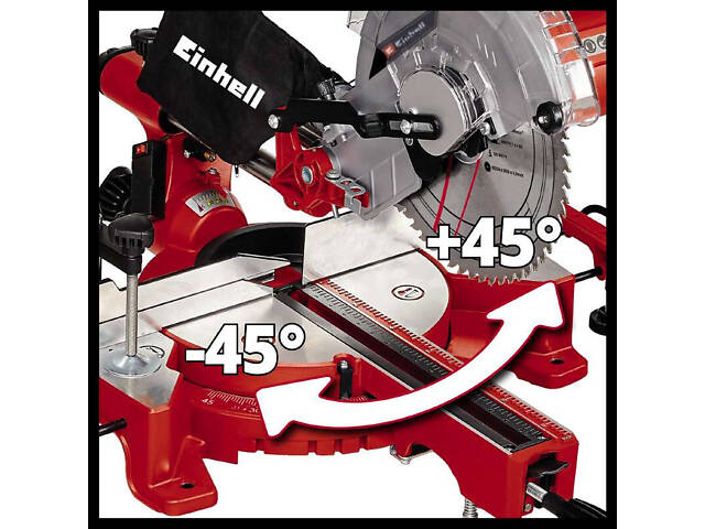 Торцювальна пила з протяжкою та лазером Einhell TC-SM 254 - 2B (4300804) - Фото 3
