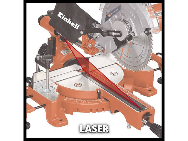 Торцювальна пила з протяжкою та лазером Einhell TC-SM 254 - 2B (4300804) - Фото 5