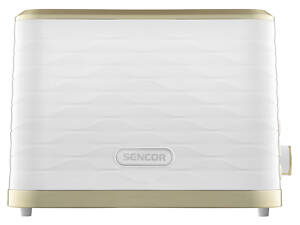 Тостер Sencor 930Вт, підігрів, розморожування, підсвічування, пластик, біло-золотий (STS7500WH)