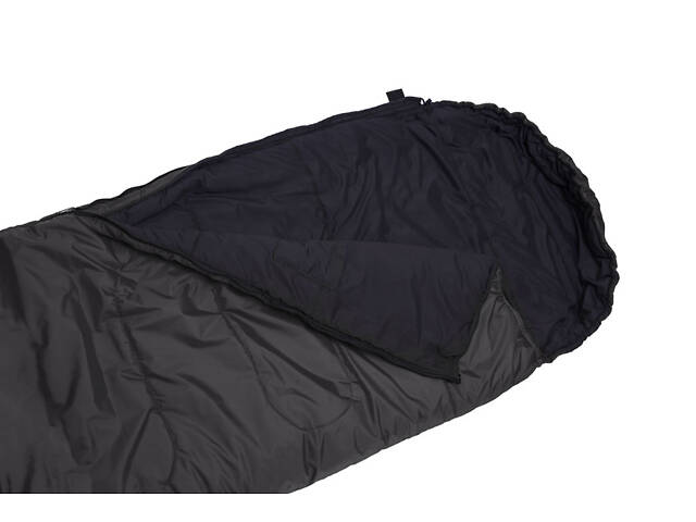 Спальний мішок Synevyr Duspo 160 Ковдра Чорний Правий (R) - Фото 2