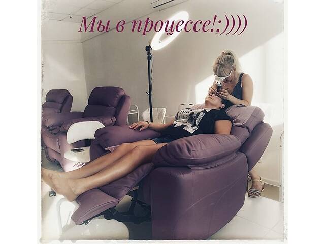 Крісло Реклайнер для педикюру, нарощування вій, бровіста, процедур 3в1. Реклайнер для салонів краси. Виробник - Фото 6