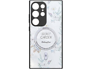 TPU+PC чехол Secret Garden with MagFit для Samsung Galaxy S23 Ultra White