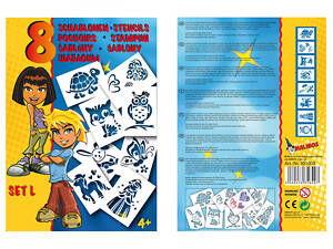 Трафарети MALINOS для дівчаток 8 шт (набір L)