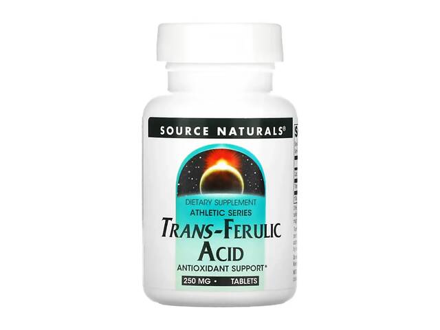 Транс-феруловая кислота Source Naturals Trans-Ferulic Acid 250 mg 30 tabs (1086-2023-10-5287) - Фото 1