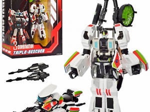 Трансформер JQ6118-3 (9шт) 18см, робот+мотоцикл, в кор-ці, 28-35-12,5см