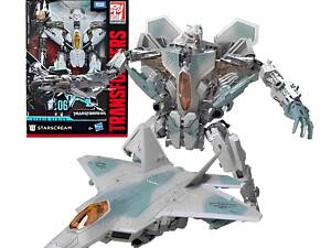 Трансформер Voyager Starscream Hasbro — экшн-фигурка робот-самолёт, 18 см, из фильма Трансформеры