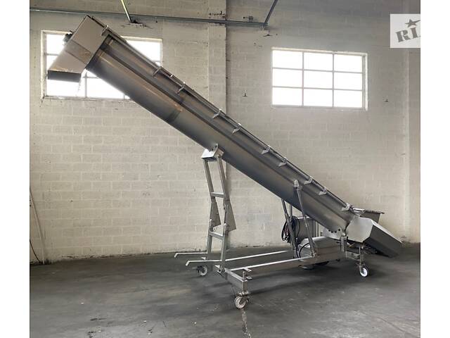 Транспортери шнекові з нержавіючої сталі в жолобі D 150, L 5000 - Фото 1