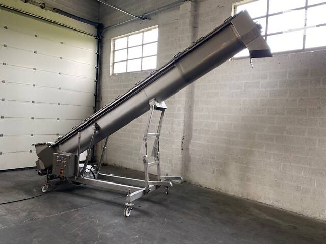 Транспортери шнекові з нержавіючої сталі в жолобі D 150, L 5000 - Фото 2