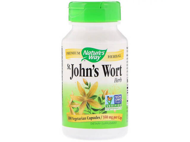 Трави Nature's Way Звіробій, St. John's Wort, 350 мг, 100 капсул (NWY-17300) - Фото 1