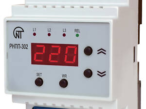 Трифазне реле контролю напруги і фаз 5A [NTRNP3020] РНПП-302 Новатек-Електро