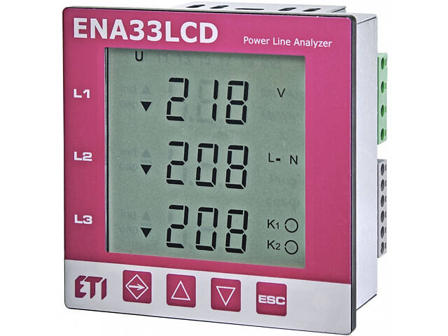 Трифазний аналізатор мережі 230V AC 96x96мм [4656910] ENA33LCD ETI - Фото 1