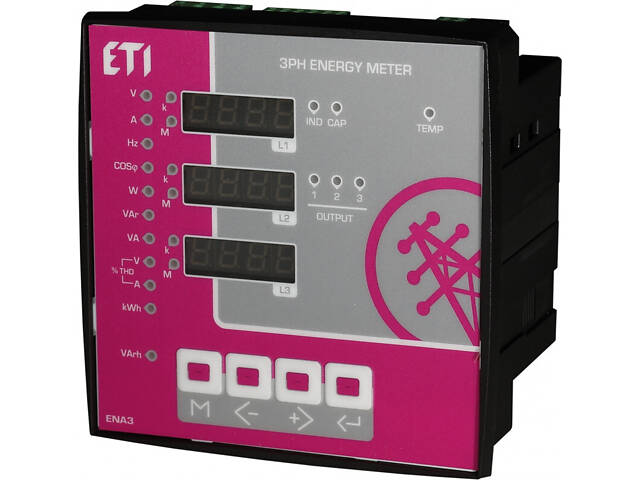 Трифазний аналізатор мережі 3x400+N 144х144мм [4656578] ENA3 ETI - Фото 1