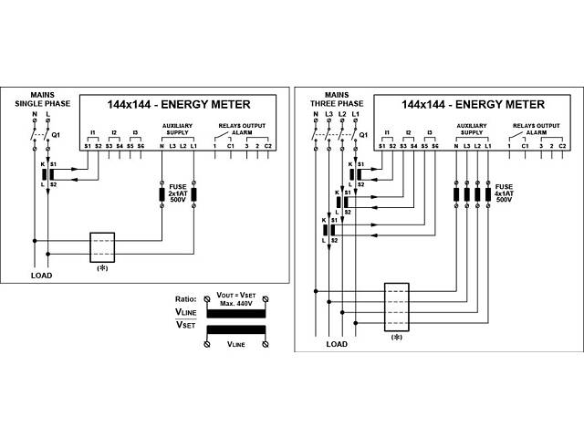Трифазний аналізатор мережі 3x400+N 144х144мм [4656578] ENA3 ETI - Фото 3