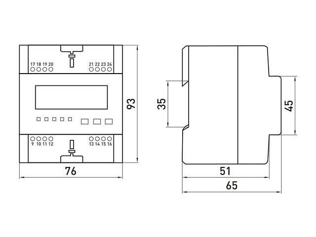 Трифазний електронний лічильник 100А клас 1 [i0310038] RS485 E.NEXT e.control.w08 - Фото 7