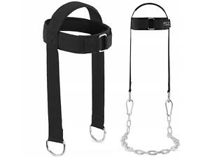 Тренажер для мышц шеи 4FIZJO с цепью Black (P-5905973402095)