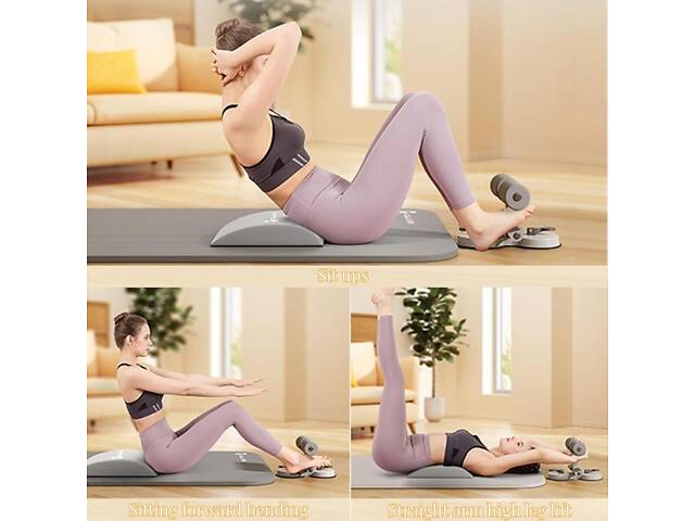 Тренажер для преса та силових вправ із 3 потужними присосками та регулюванням висоти - Фото 3