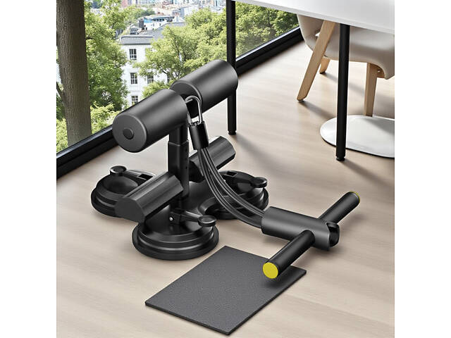 Тренажер для преса та силових вправ із 3 потужними присосками та регулюванням висоти - Фото 4