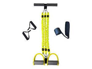 Тренажер еспандер багатофункціональний для фітнесу, жовтий