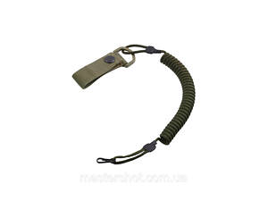 Тренчик карабин шнур страховочный витой для пистолета паракорд олива ms