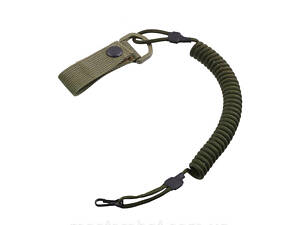Шнур страхувальний кручений Тренчик-карабін паракорд олива ms