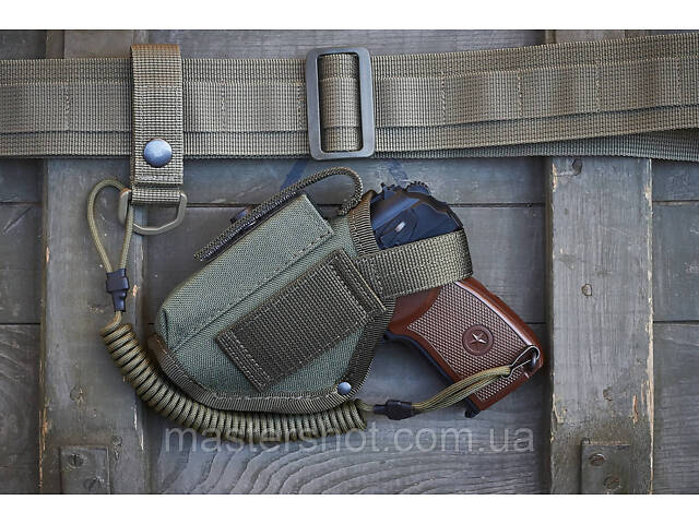 Шнур страхувальний кручений Тренчик-карабін паракорд олива ms - Фото 4