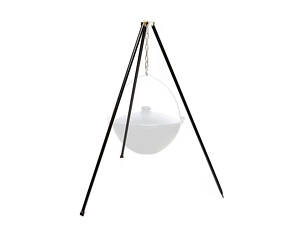 Тренога стальная туристическая походная разборная в чехле для подвешивания казана с крючком (1 м)