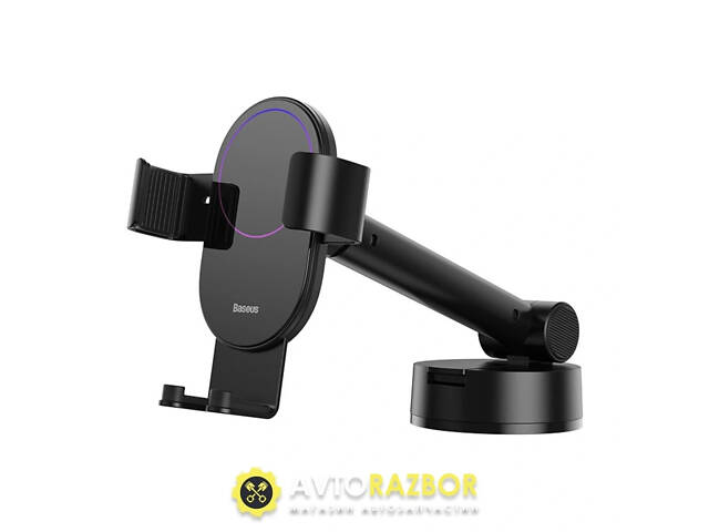 Тримач для мобiльного Baseus Simplism gravity car mount holder with suction base Black