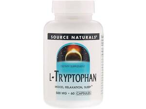 Триптофан Source Naturals L-Tryptophan 500 mg 60 Caps SNS-01984
