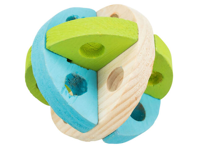 Trixie Игрушка Trixie для грызунов шар деревянный для лакомства, 8 см - Фото 1