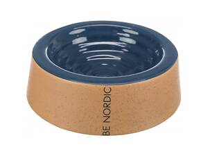Trixie Миска Trixie Be Nordic для собак, синяя/бежевая, 500 мл, d:20 см (керамическая)