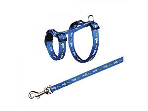 Trixie Шлейка для кролика Trixie с морковками нейлон (цвет в ассортименте)