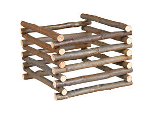 Trixie Ясли для сена для грызунов Trixie стоячие дерево черные, 15х11х15 см