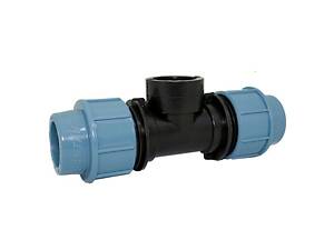 Трійник затискний SANTAN з внутрішнім різьбленням 63х1 1/4'в х63