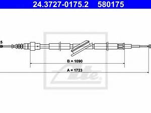 Трос, стояночная тормозная система ATE 24372701752 на VW GOLF Mk IV (1J1)