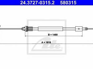 Трос, стояночная тормозная система ATE 24372703152 на CITROËN BERLINGO фургон (M_)