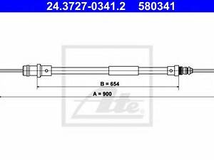 Трос, стояночная тормозная система ATE 24372703412 на CITROËN DISPATCH (U6U)