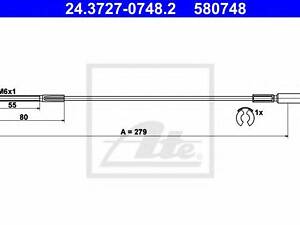 Трос, стояночная тормозная система ATE 24372707482 на VAUXHALL VECTRA (B)