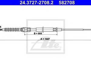 Трос, стояночная тормозная система ATE 24372727082 на SEAT LEON (1P1)