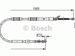 Трос, стояночная тормозная система BOSCH 1987477413 на TOYOTA COROLLA Наклонная задняя часть (_E11_)