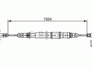 Трос, стоянкова гальмівна система BOSCH 1987477471 RENAULT 19 Mk II (B/C53_)