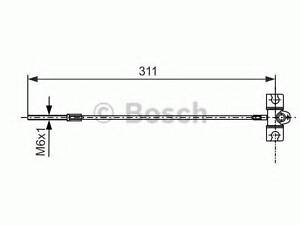 Трос, стояночная тормозная система BOSCH 1987477658 на ALFA ROMEO 166 седан (936)