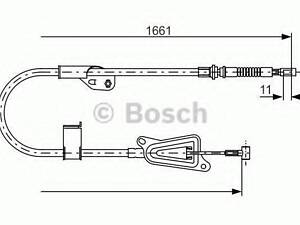 Трос, стояночная тормозная система BOSCH 1987477914 на NISSAN SENTRA II Наклонная задняя часть (N16)