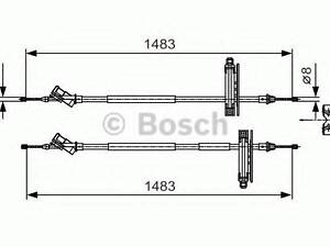 Трос, стоянкова гальмівна система BOSCH 1987477930 на FORD FOCUS (DAW, DBW)