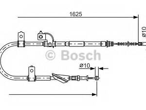 Трос, стояночная тормозная система BOSCH 1987482081 на SUBARU IMPREZA седан (GD)