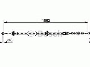 Трос, стояночная тормозная система BOSCH 1987482206 на FIAT QUBO (225)