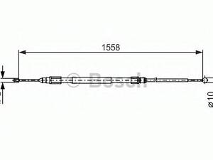 Трос, стоянкова гальмівна система BOSCH 1987482368 на BMW X1 універсал (E84)